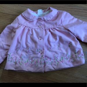 Embroidered Fleece Lined Coat